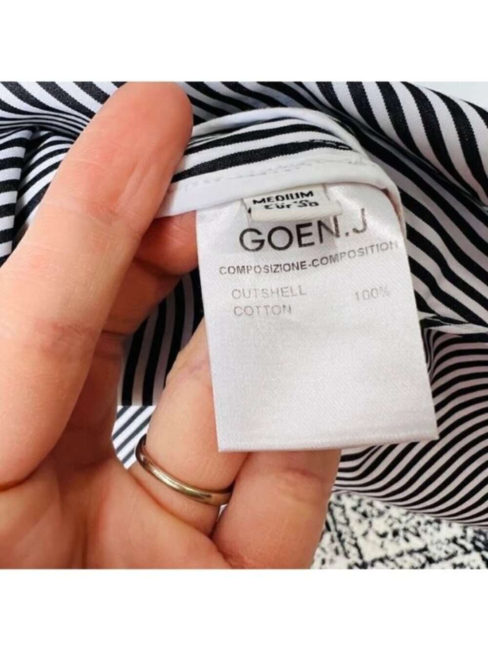 Goen.J Striped Ruffles dress, Size M 07 - Picture 10 of 12